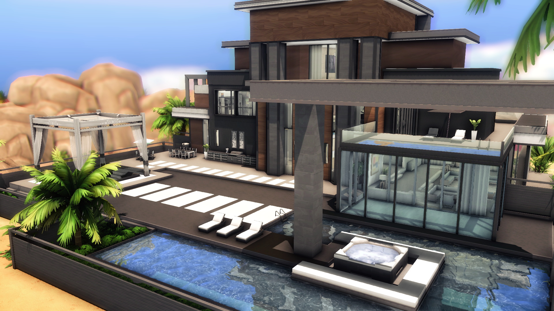 Super Modern Mansion by plumbobkingdom at Mod The Sims 4 » Sims 4 Updates