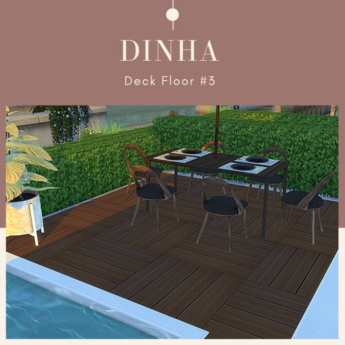 Sims 4 Deck Floor #3 at Dinha Gamer
