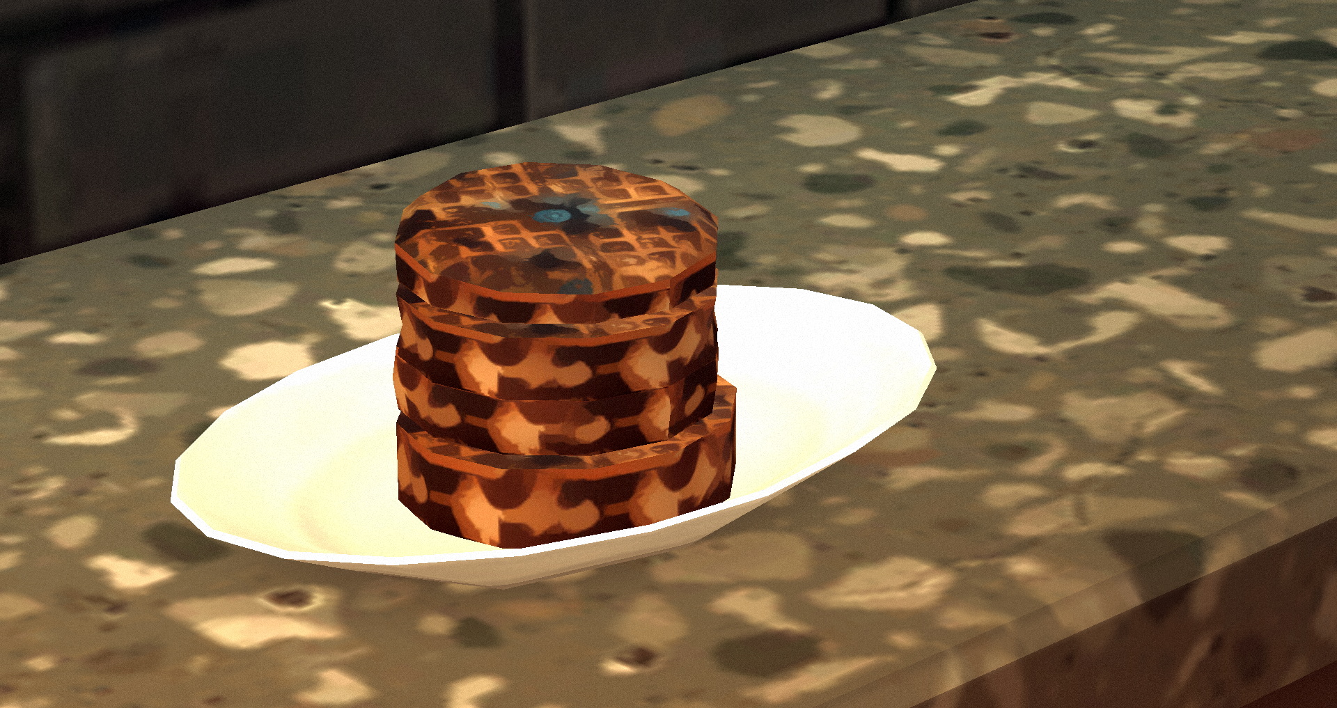 Blueberry Waffles Custom Recipe by RobinKLocksley at Mod The Sims 4 » Sims 4 Updates