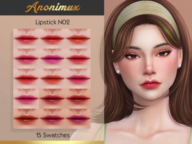 Sims 4 Lipstick N02 by Anonimux Simmer at TSR