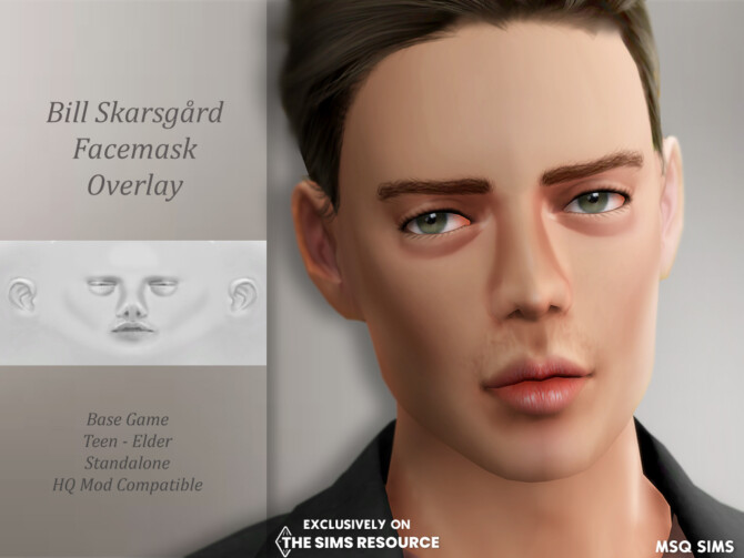 Sims 4 Bill Skarsgard Facemask Overlay at MSQ Sims