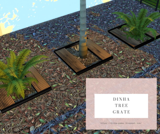 Sims 4 Tree Grate & 6 Terrain Paint at Dinha Gamer