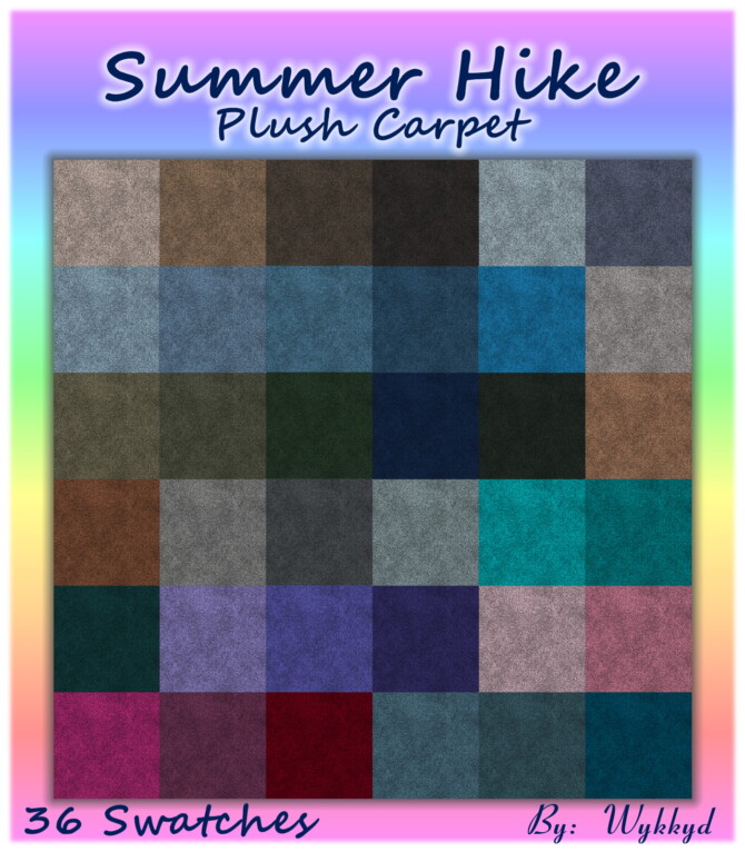 Sims 4 Summer Hike Plush Carpet by Wykkyd at Mod The Sims 4