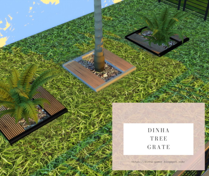 Sims 4 Tree Grate & 6 Terrain Paint at Dinha Gamer