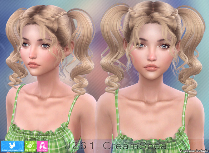 Sims 4 J261 CreamSoda hair (P) at Newsea Sims 4