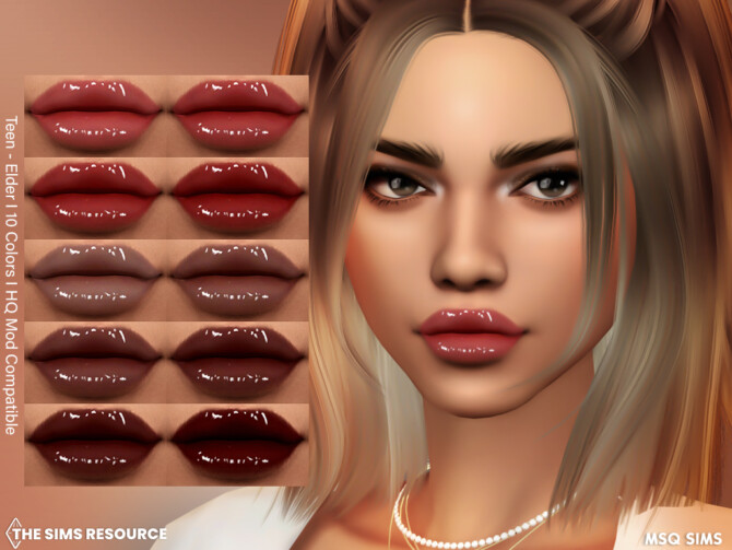 Sims 4 Lipstick NB57 at MSQ Sims