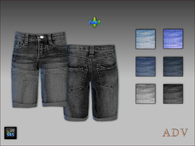 Sims 4 Jeans shorts and polo shirts for boys at Arte Della Vita