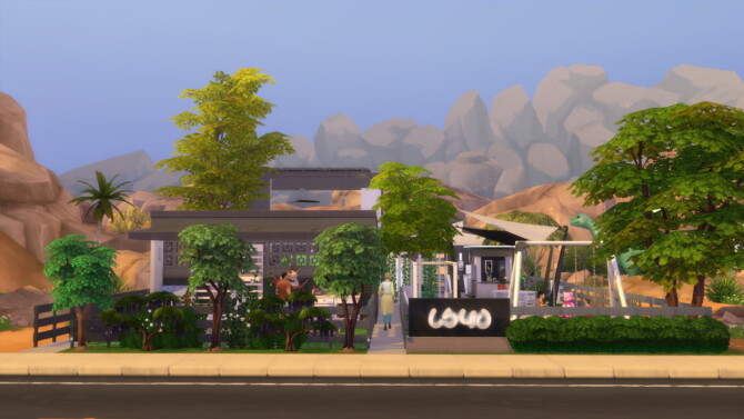 Sims 4 City Modern Dinoview Park (Tier 1 Micro Home) by Brand at Mod The Sims 4