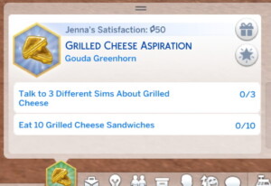 Grilled Cheese Aspiration in CAS by MxPlumbob at Mod The Sims 4