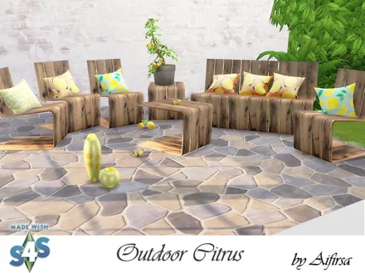 Sims 4 Citrus outdoor set at Aifirsa