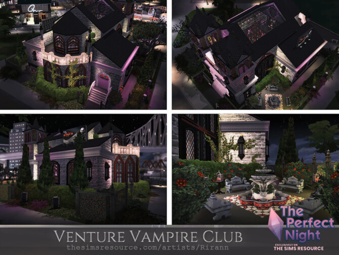 Sims 4 Venture Vampire Club by Rirann at TSR