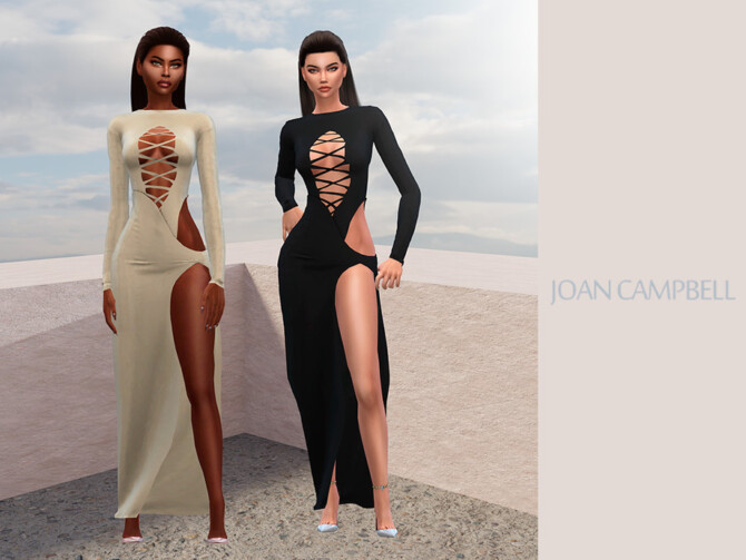 Sims 4 Ellie dress by Joan Campbell Beauty at TSR