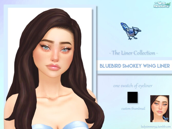 Sims 4 Bluebird Smokey Wing Liner by LadySimmer94 at TSR