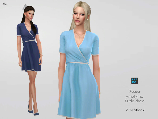 Sims 4 Amelylina Suzie Dress RC at Elfdor Sims
