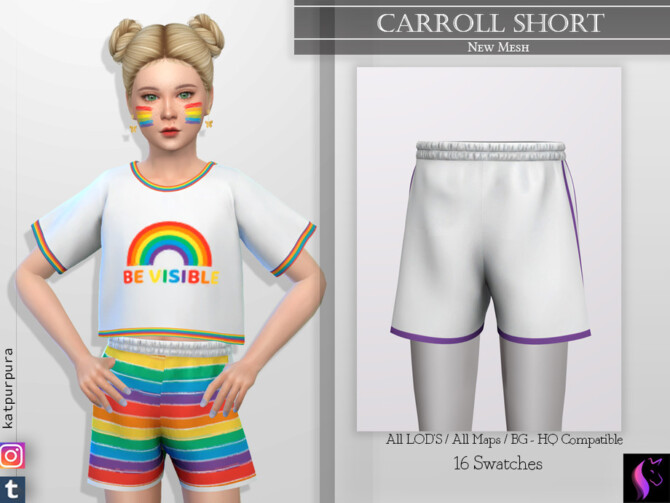 Sims 4 Carroll Shorts by KaTPurpura at TSR