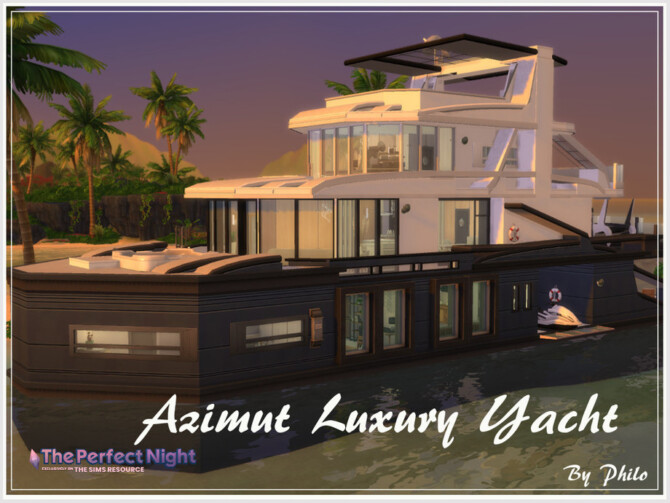 Sims 4 Azimut Luxury Yacht by philo at TSR