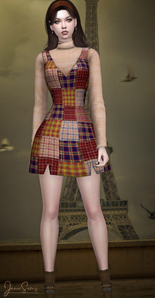 Sims 4 Dress BASE GAME COMPATIBLE at Jenni Sims