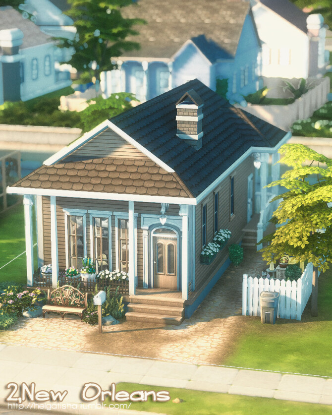 Sims 4 2 New Orleans house at Helgatisha