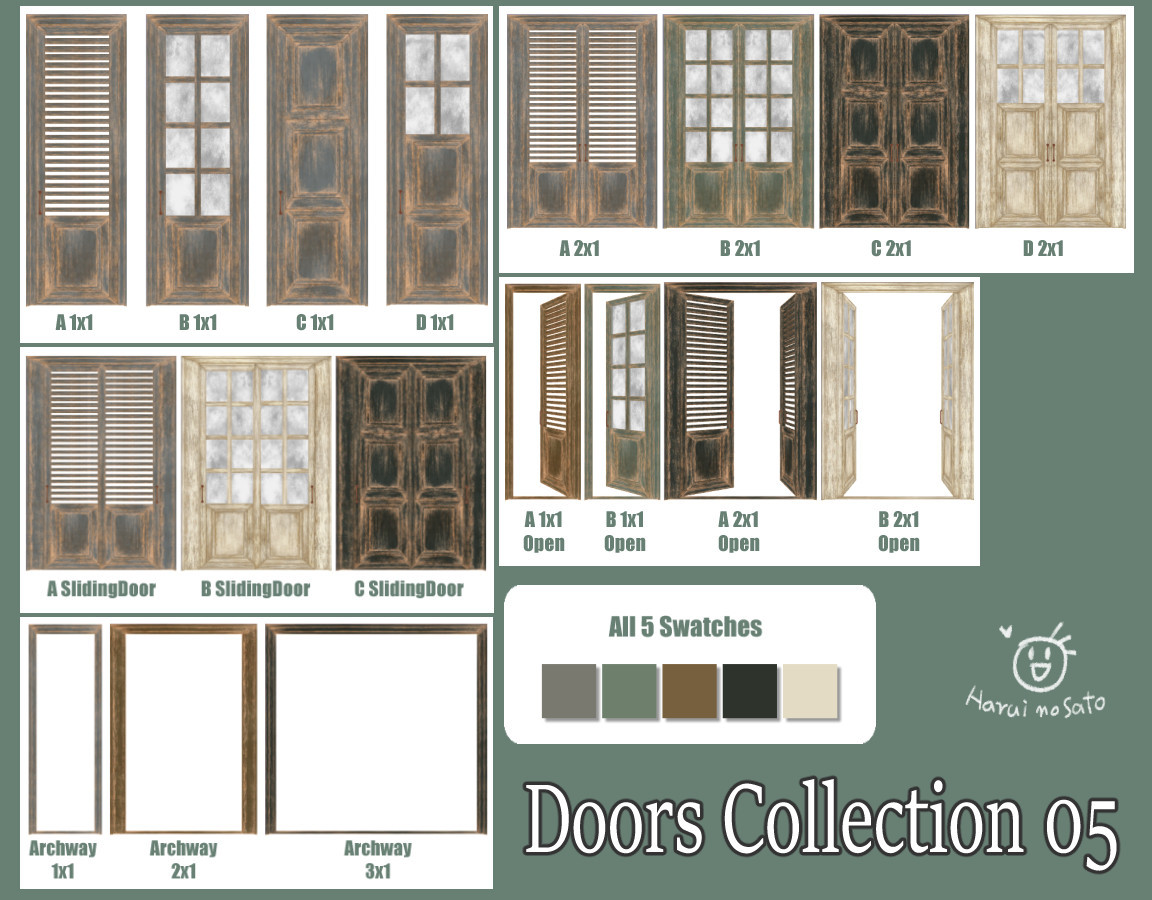 Doors Collection 05 At Haruinosato’s Cc » Sims 4 Updates