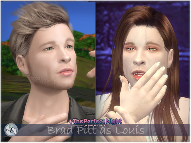 Sims 4 SIM Brad Pitt as vampire Louis by BAkalia at TSR