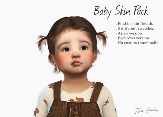 sims 4 baby default skin replacement footie pajamas