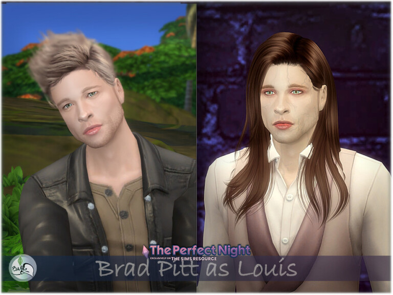 Sim Brad Pitt As Vampire Louis By Bakalia At Tsr Sims 4 Updates