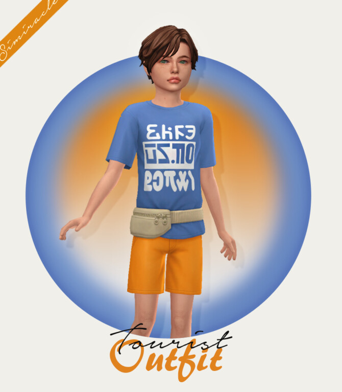 Sims 4 Tourist Outfit Kids Version at Simiracle