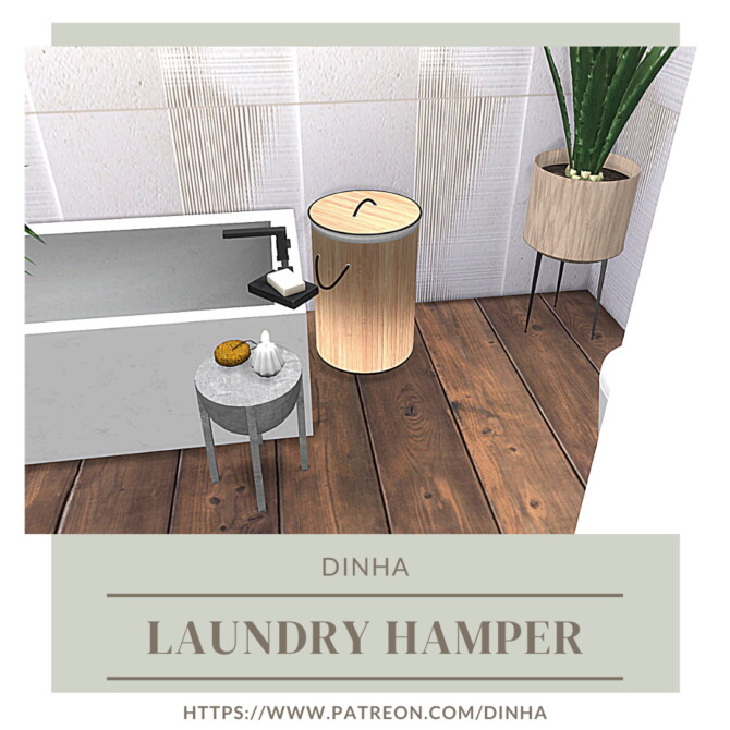 Sims 4 Laundry Hamper at Dinha Gamer