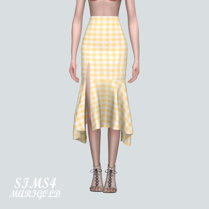Sims 4 Chiffon OS Midi Skirts V2 at Marigold