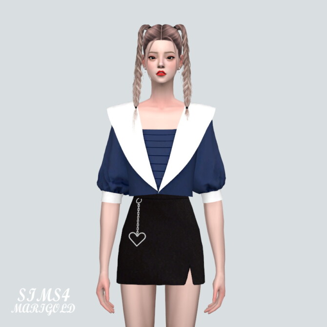 Sims 4 Big C Sailor Blouse V2 at Marigold