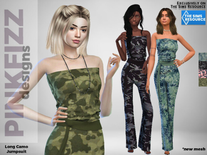 Long Camo Jumpsuit By Pinkfizzzzz