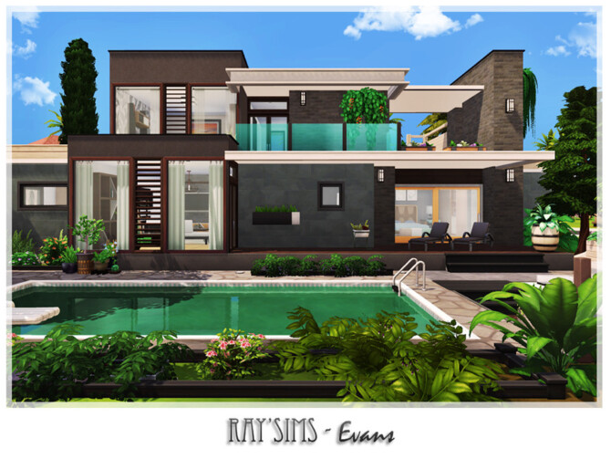 Sims 4 Evans house by Ray Sims at TSR