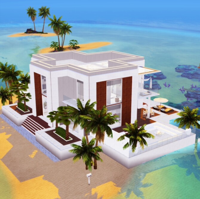 Sims 4 Miami Beach Mansion at Lily Sims