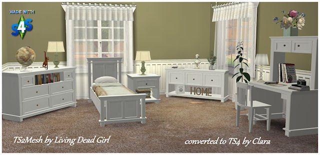 Sims 4 Bedroom conversions by Chalipo at All 4 Sims