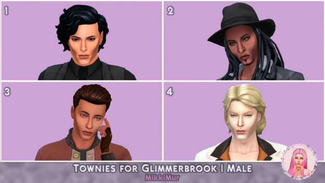 Sims 4 Male Townies for Glimmerbrook at MikkiMur