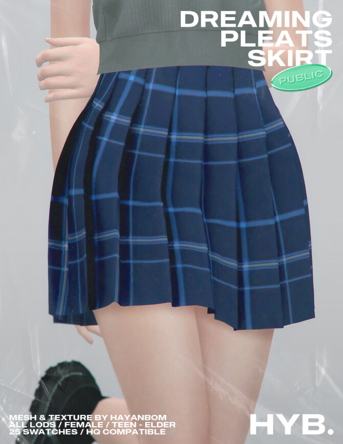 DREAMING PLEATS SKIRT at Hayanbom » Sims 4 Updates