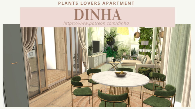 Sims 4 PLANTS LOVERS APARTMENT at Dinha Gamer