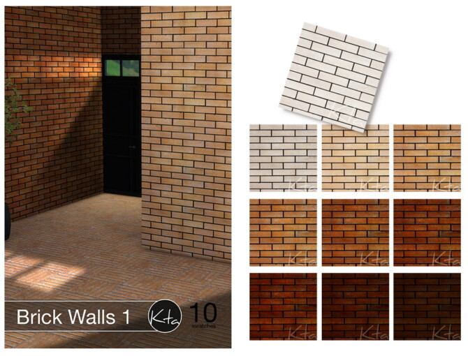 Sims 4 Brick Walls 1 at Ktasims