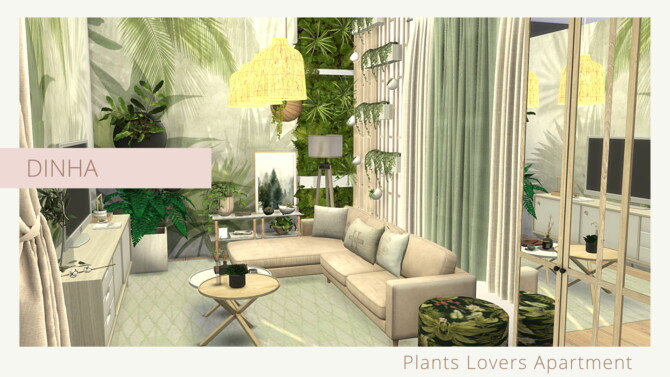 Sims 4 PLANTS LOVERS APARTMENT at Dinha Gamer
