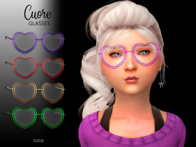 Sims 4 Cuore Glasses Child by Suzue at TSR