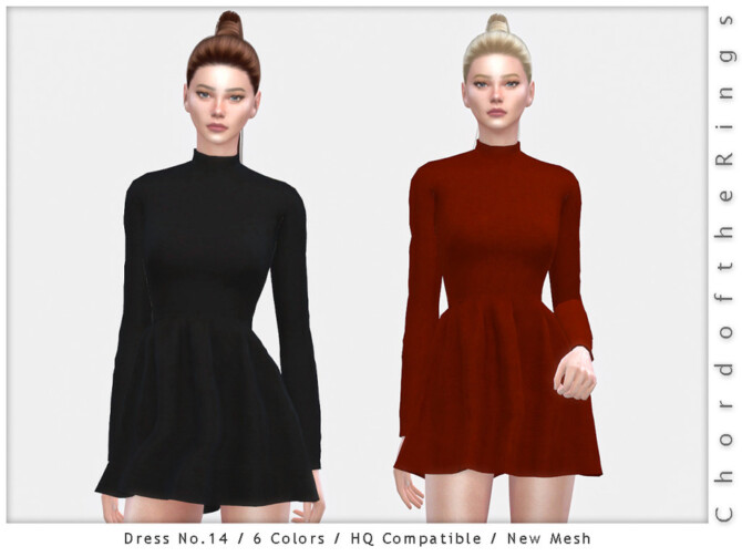 Sims 4 Dress No.14 by ChordoftheRings at TSR