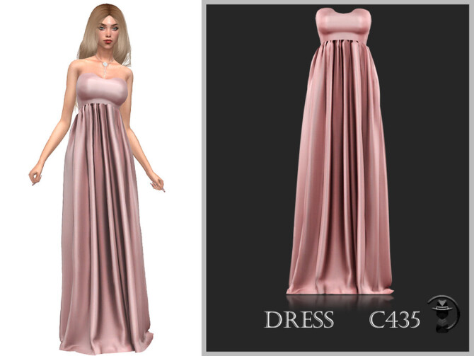 Sims 4 Dress C435 by turksimmer at TSR