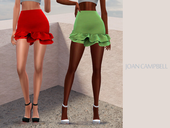 Sims 4 Olivia Skirt by Joan Campbell Beauty at TSR
