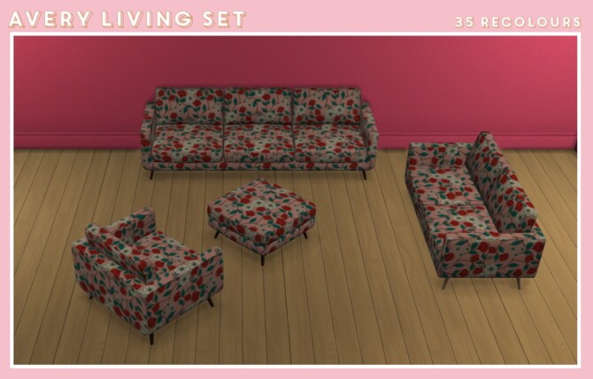 Sims 4 Avery Living Set, Wall Art & Wallpapers at Midnightskysims