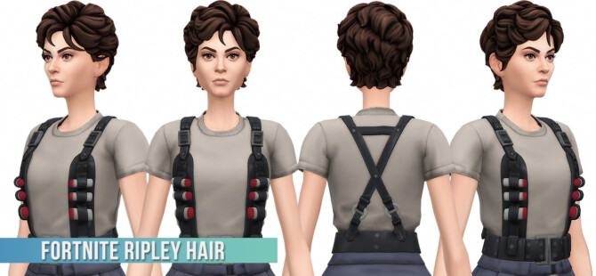 Sims 4 Fortnite Ripley Hair Conversion/Edit at Busted Pixels