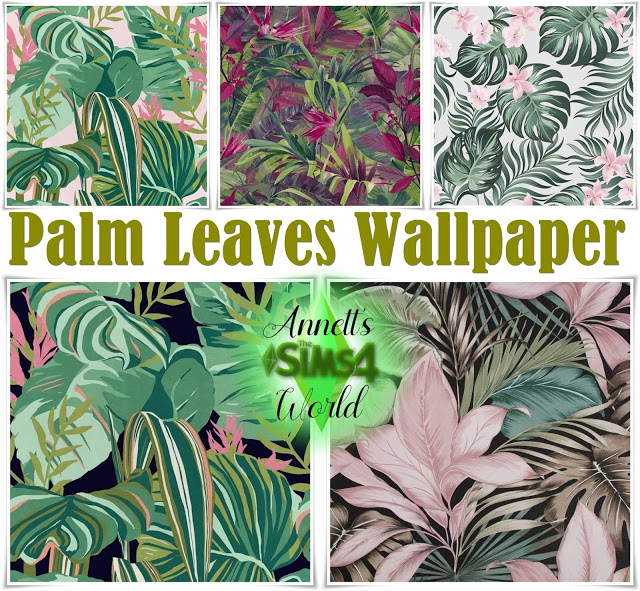 Sims 4 Palm Leaves Wallpapers at Annett’s Sims 4 Welt
