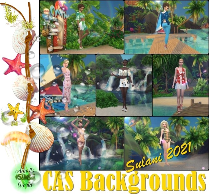 Sims 4 CAS Backgrounds Sulani 2021 at Annett’s Sims 4 Welt
