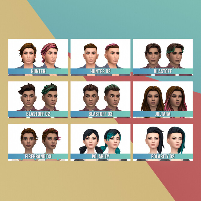 Sims 4 Fortnite Boundless Hair Set Conversion/Edit at Busted Pixels