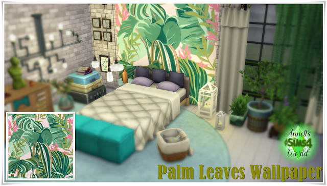 Sims 4 Palm Leaves Wallpapers at Annett’s Sims 4 Welt