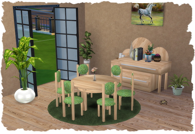 Sims 4 Rondo dining room by Chalipo at All 4 Sims